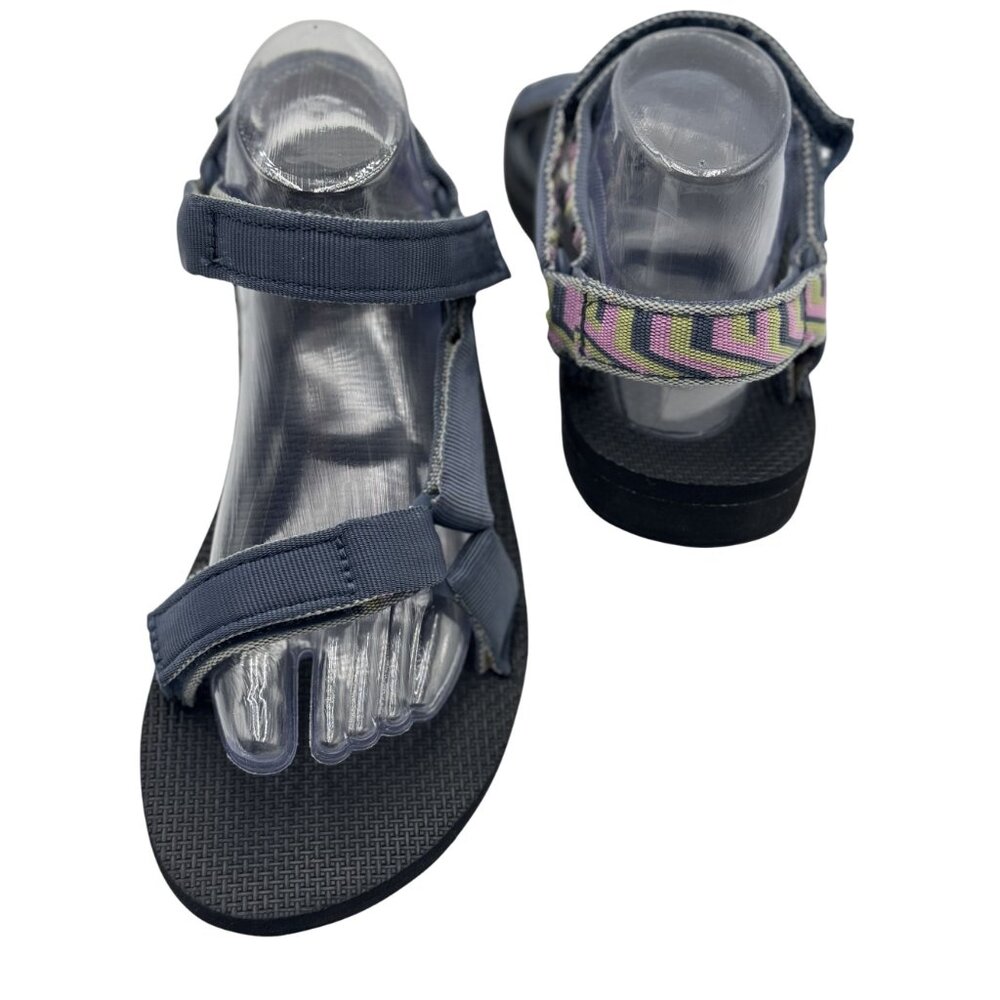 Teva Original Universal Slide Womens Size 9 Blue Multicolor Textural Sandals View 2